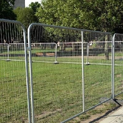 temporary fencing installed on a venue